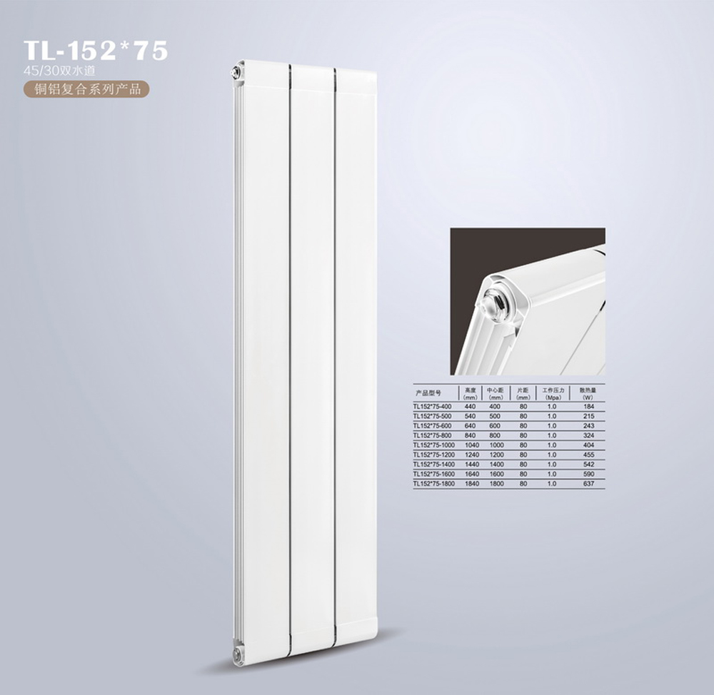 欣鑫达双水道15275铜铝散热器(图3)